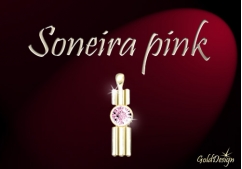 Soniera pink - přívěsek zlacený